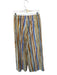 Pinch Size M White & Multi Cotton Striped Drawstring Waist Wide Leg Pants White & Multi / M