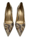 Stuart Weitzman Shoe Size 6 Beige, Tan, Brown Burlap Stiletto camo print Pumps Beige, Tan, Brown / 6