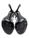 Stuart Weitzman Shoe Size 6 Black & Gunmetal Canvas Metallic Thread Sandals Black & Gunmetal / 6