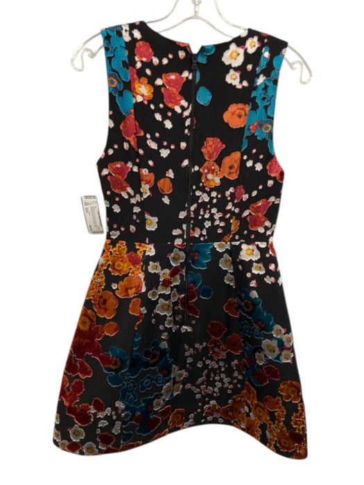 Alice & Olivia Size XS/S Black & Multi Viscose Blend Floral Sleeveless Dress Black & Multi / XS/S