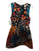 Alice & Olivia Size XS/S Black & Multi Viscose Blend Floral Sleeveless Dress Black & Multi / XS/S