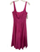 Staud Size 2 Hot pink Cotton Sleeveless Back Zip A Line Midi Dress Hot pink / 2