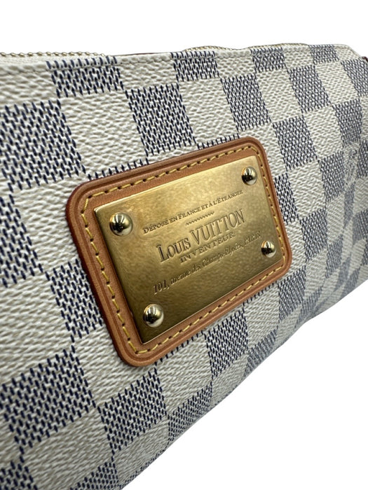 Louis Vuitton Beige, Gray & Brown Canvas Crossbody Gold Hardware Zip Close Bag Beige, Gray & Brown / S