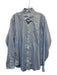 Peter Millar Size L Blue Cotton & Silk button up Collar Solid Long Sleeve Shirt Blue / L