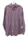 Peter Millar Size L Purple & White Cotton button up Collar Long Sleeve Shirt Purple & White / L