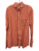 Peter Millar Size L Salmon Pink Linen & Cotton button up Solid Long Sleeve Shirt Salmon Pink / L