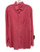 Peter Millar Size L Red Cotton & Silk button up Collar Solid Long Sleeve Shirt Red / L