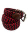 Martin Dingman Red & Black Woven Buckle Cord Men's Belt Red & Black / 44