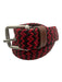 Martin Dingman Red & Black Woven Buckle Cord Men's Belt Red & Black / 44