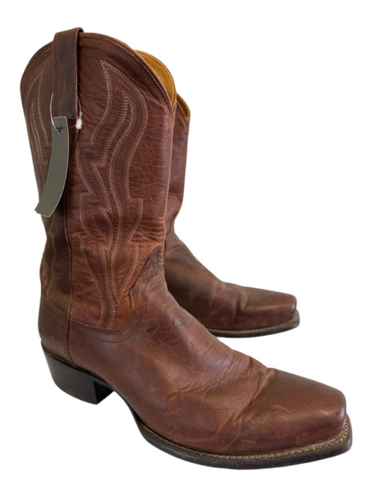 Tecovas Shoe Size 12.5 AS IS Brown Leather Cowboy Square Toe Half Calf Boots Brown / 12.5