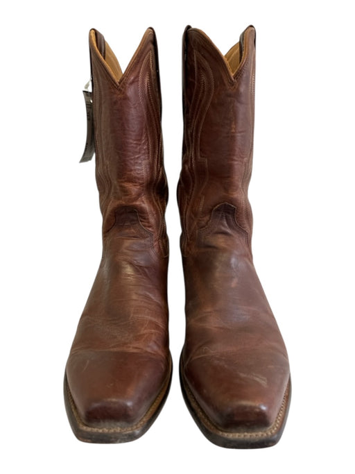 Tecovas Shoe Size 12.5 AS IS Brown Leather Cowboy Square Toe Half Calf Boots Brown / 12.5