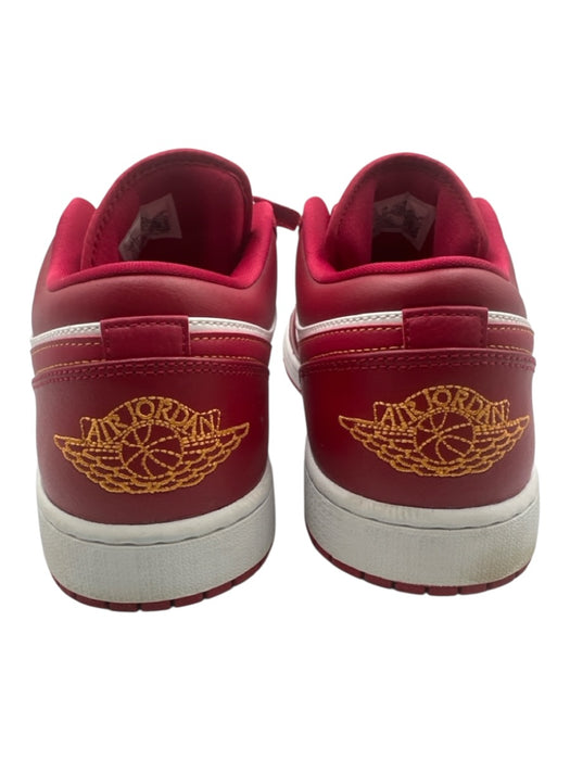 Nike Air Jordan Shoe Size 13 Red & White Leather Lace Up Color Block Men's Shoes Red & White / 13