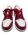Nike Air Jordan Shoe Size 13 Red & White Leather Lace Up Color Block Men's Shoes Red & White / 13