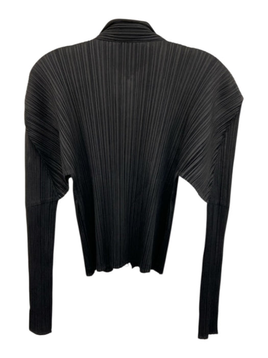PLEATS PLEASE ISSEY MIYAKE Size 4 Black Polyester Micropleat Crinkle Jacket Black / 4