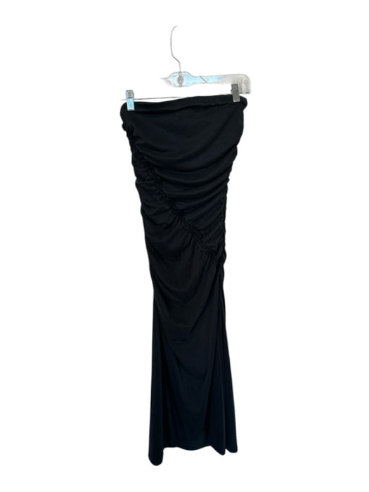 Anthropologie Size XS Black Sleeveless Gathered Scrunched Maxi Dress Black / XS