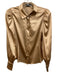 Alice + Olivia Classics Size S Peach Beige Silk Blend Long Sleeve Button Up Top Peach Beige / S