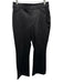 Spanx Size L Black Polyester Blend Faux Leather Straight Leg Elastic Waist Pants Black / L