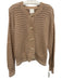 Varley Size S Beige Cotton Ribbed Trim Open Knit Relaxed Cardigan Beige / S