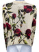 Dolce & Gabbana Cream, Pink, Green Silk Floral Cardigan Tank Set Sweater Set Cream, Pink, Green