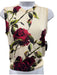 Dolce & Gabbana Cream, Pink, Green Silk Floral Cardigan Tank Set Sweater Set Cream, Pink, Green