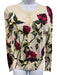 Dolce & Gabbana Cream, Pink, Green Silk Floral Cardigan Tank Set Sweater Set Cream, Pink, Green