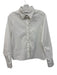 Longchamp Size 36 White Cotton Blend Button Down Long Sleeve Collared Poplin Top White / 36