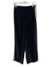 Donni Size Small Black & Cream Rayon Blend Velvet Side Stripe Track Pant Pants Black & Cream / Small