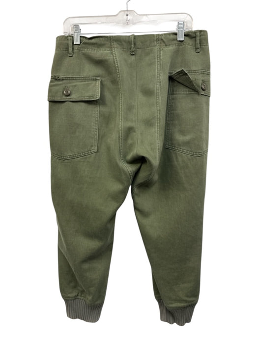 Greg Lauren Size 3/ US 8 Olive Cotton Blend Cargo Jogger Pants Olive / 3/ US 8