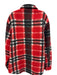 COÛT DE LA LIBERTÉ Size S/M Red, Black, White Polyester Blend Fleece Coat Jacket Red, Black, White / S/M