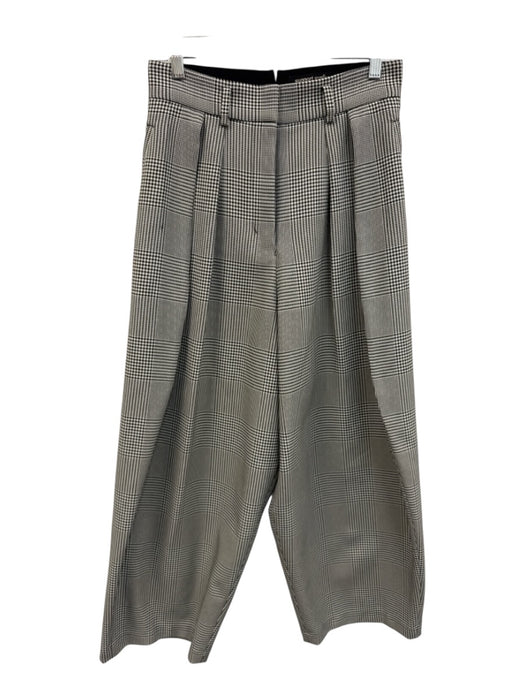 support surface Size 1/S Black & Cream Polyester Houndstooth Pleats Barrel Pants Black & Cream / 1/S