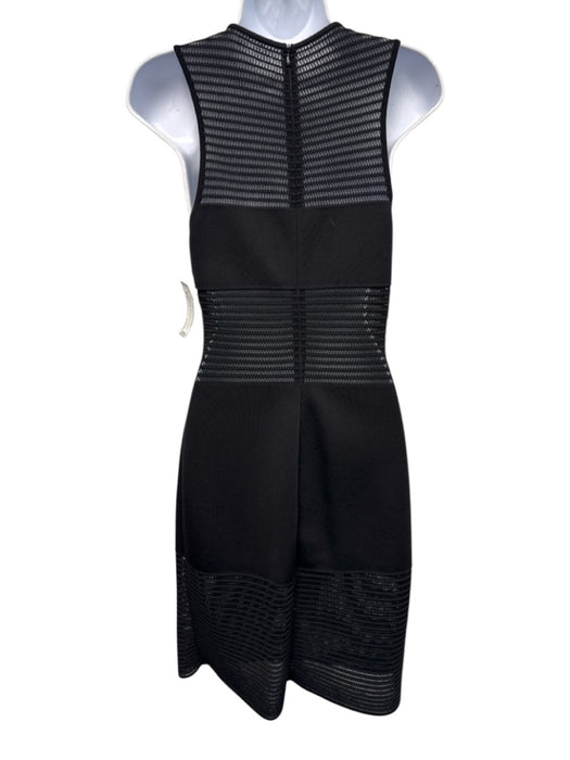 Alaia Size 42 Black Viscose Blend Sleeveless Lazer Cut Back Zip Dress Black / 42
