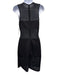 Alaia Size 42 Black Viscose Blend Sleeveless Lazer Cut Back Zip Dress Black / 42