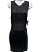 Alaia Size 42 Black Viscose Blend Sleeveless Lazer Cut Back Zip Dress Black / 42