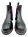 Alexander McQueen Shoe Size 37 Black & Red Leather Elastane Calf High Boots Black & Red / 37