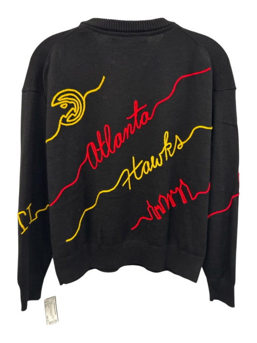 Kadyluxe Size Small Black & Multi Print Polyester Blend Knit Graphic Sweater Black & Multi Print / Small