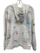 Mira Mikati Size 2/XS White & Multi Cotton Graphic Long Sleeve Hoodie Sweater White & Multi / 2/XS