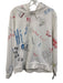 Mira Mikati Size 2/XS White & Multi Cotton Graphic Long Sleeve Hoodie Sweater White & Multi / 2/XS