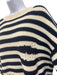 Christian Dior Size 8 Black & Cream Wool Blend Stripe Knit Long Sleeve Sweater Black & Cream / 8