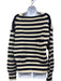 Christian Dior Size 8 Black & Cream Wool Blend Stripe Knit Long Sleeve Sweater Black & Cream / 8