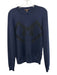Louis Vuitton Size Small Navy Wool Blend Lace Detail Long Sleeve Knit Sweater Navy / Small