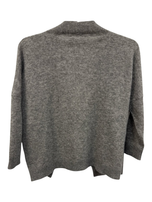 Il Borgo Size 40 Charcoal Cashmere Blend Long Sleeve Knit Open Front Sweater Charcoal / 40