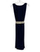 Vera Wang Size M / 8 Navy Blue & White No Fabric Tag Sleeveless Midi Dress Navy Blue & White / M / 8