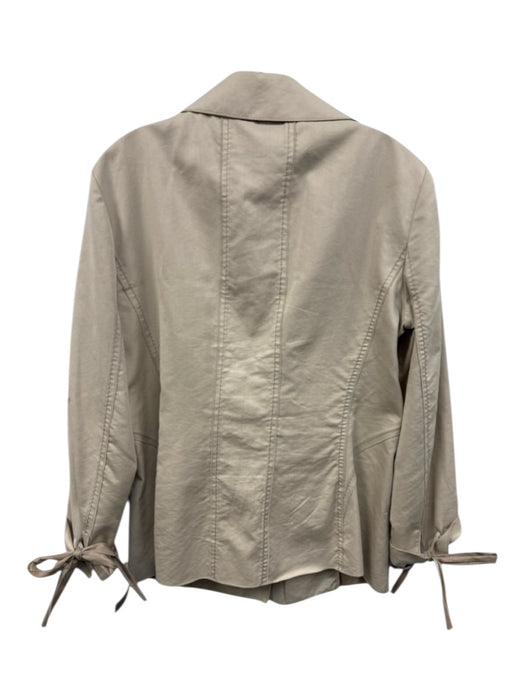 Giorgio Armani Size 46 / M Beige Cotton & Silk Snap Button Flap Pocket Jacket Beige / 46 / M
