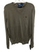 Polo Size XL Gray Cotton Solid V Neck Men's Long Sleeve Shirt Gray / XL