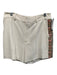 Cinq a Sept Size 6 White & Multi Triacetate & Polyester High Rise Pleats Shorts White & Multi / 6