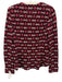St. John Size 6 Pink, Red, Black Rayon Blend Long Sleeve Knit One Button Sweater Pink, Red, Black / 6