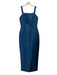 Mestiza New York Size 4 Blue Polyester Blend Sleeveless Shine Midi Caplet Dress Blue / 4