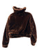 BlankNYC Size S Brown Polyester Faux Fur Zip Front foldover collar Jacket Brown / S