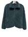 Athleta Size XXS Dark Teal Green Polyester Faux Shearling Zip Front Jacket Dark Teal Green / XXS