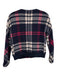 J. Crew Size XS Navy blue, pink & white Wool Blend Plaid Zip Front Jacket Navy blue, pink & white / XS